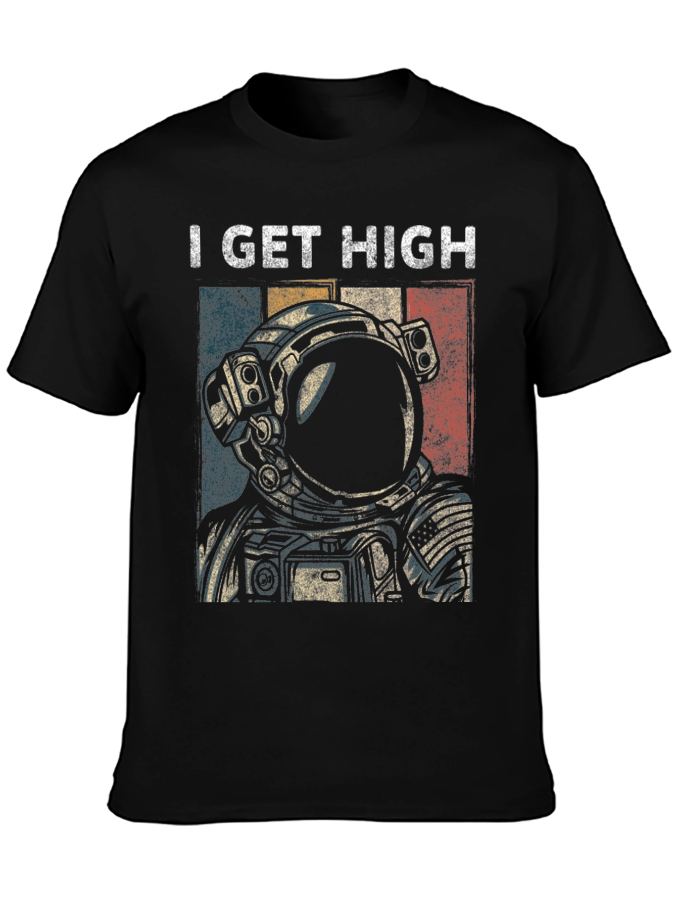 I Get High Astronaut Graphic T-Shirt