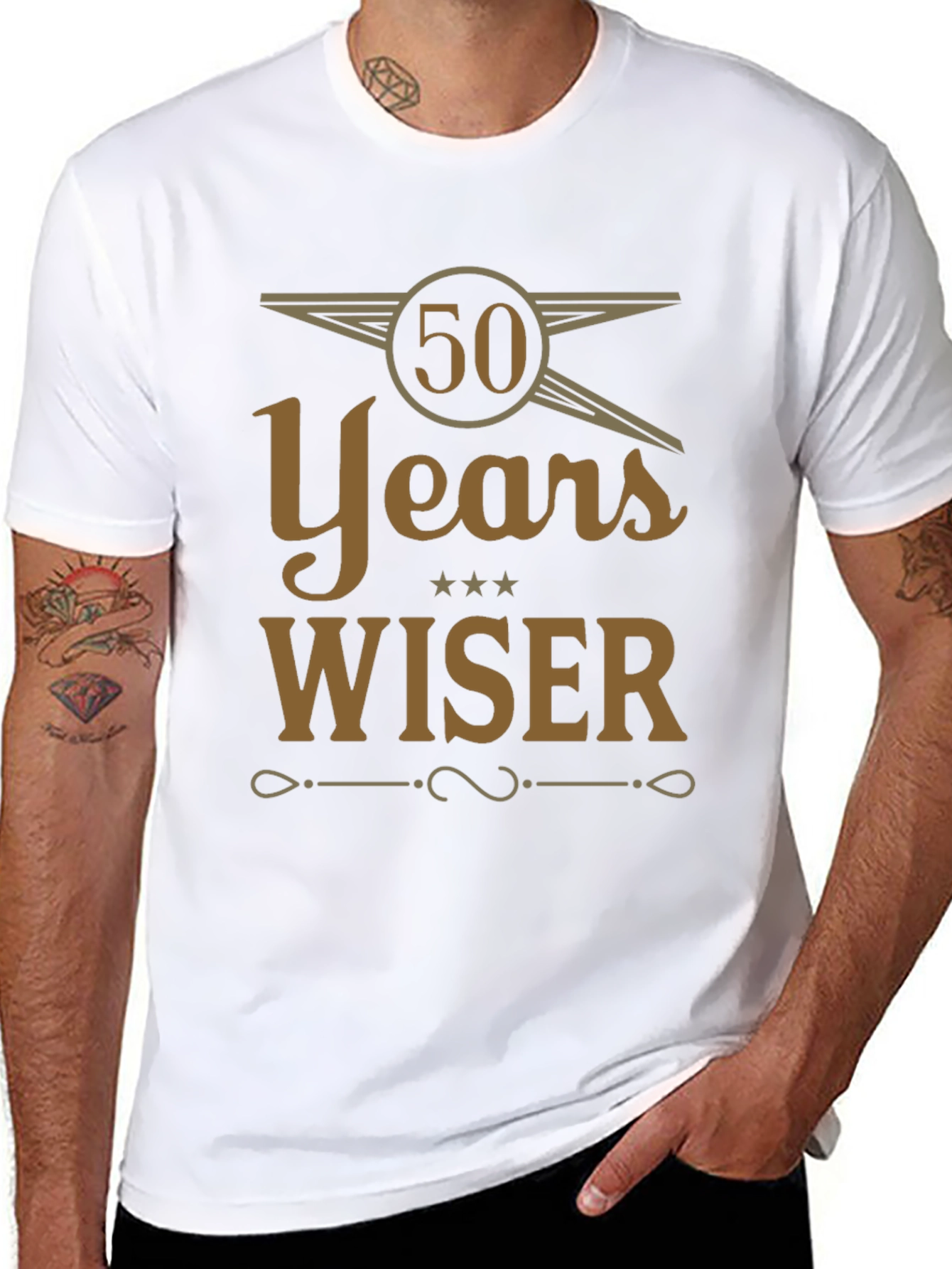 50 Years Wiser Graphic T-Shirt - Birthday Gift