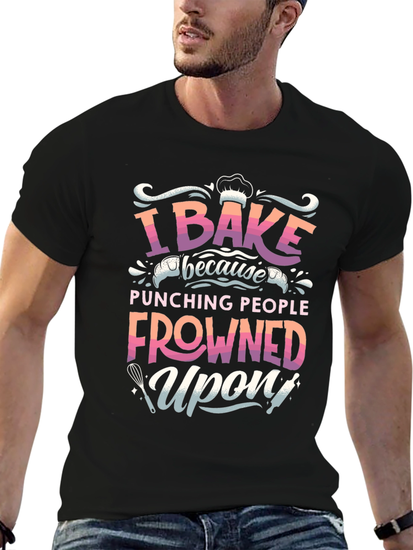 I Bake Because Punching People Frowned Upon T-Shirt