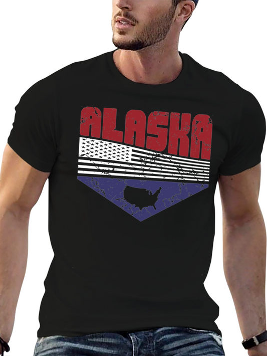 Alaska Patriotic Graphic T-Shirt