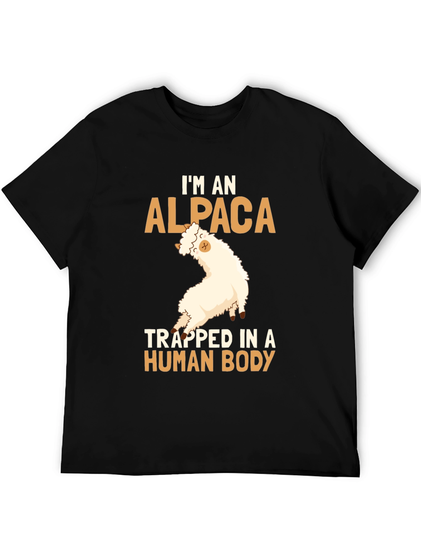 Alpaca in Human Body Funny T-Shirt