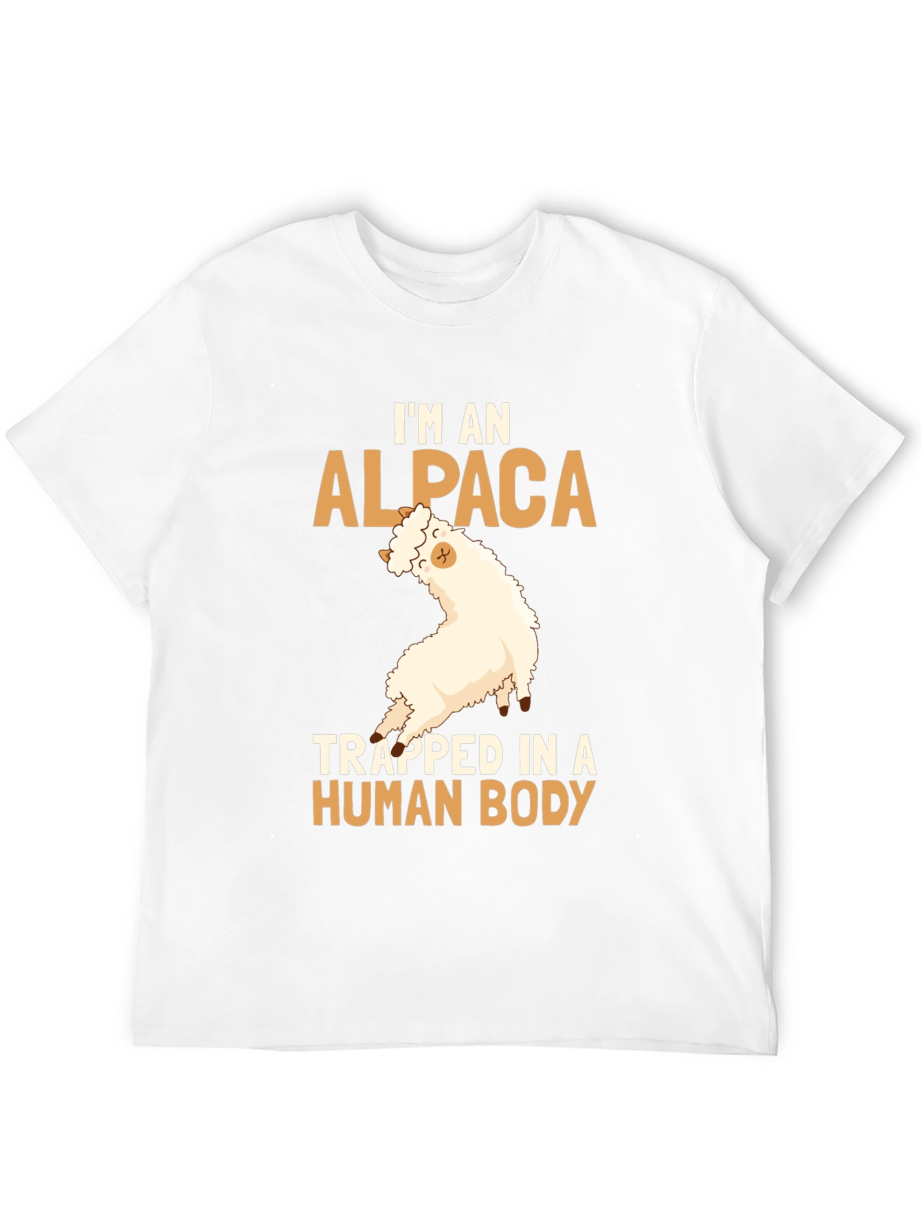 Alpaca in Human Body Funny T-Shirt