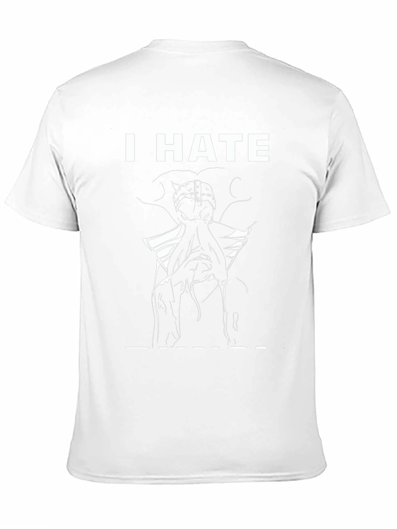 I HATE Brain Octopus Tee - Black Graphic T-Shirt