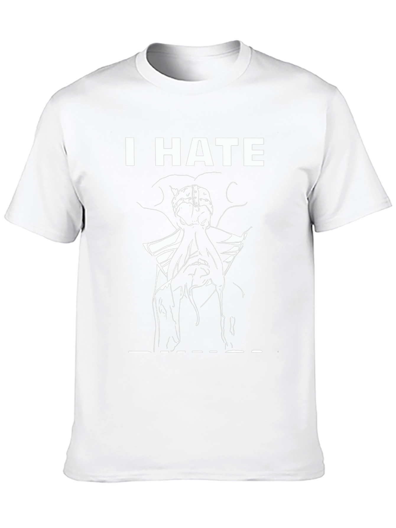 I HATE Brain Octopus Tee - Black Graphic T-Shirt