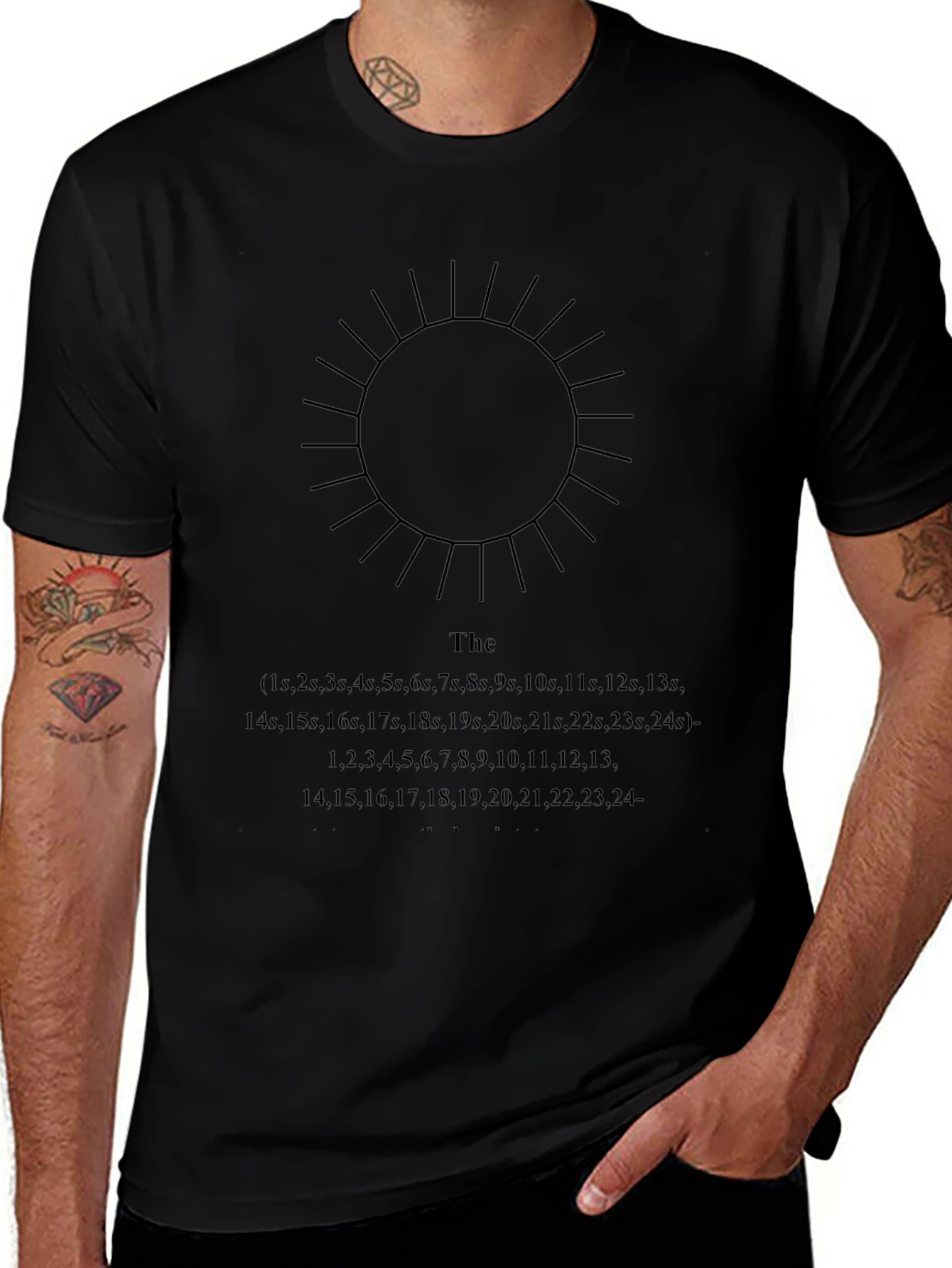 Abstract Design Black T-Shirt