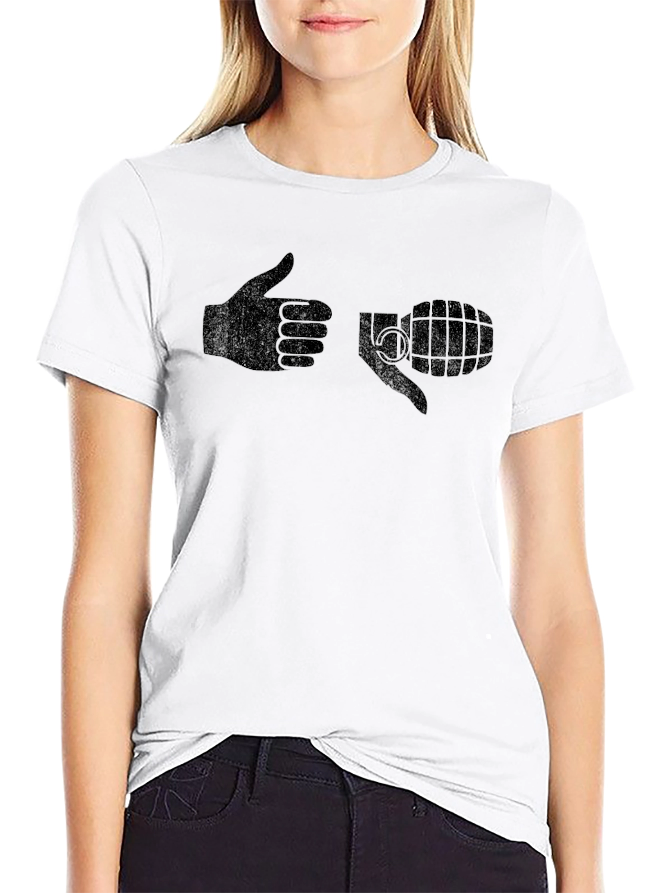 Humorous Hand Grenade Graphic T-Shirt