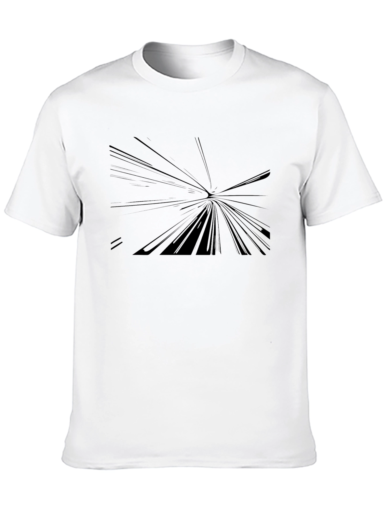 Abstract Black Graphic Tee - Modern Style