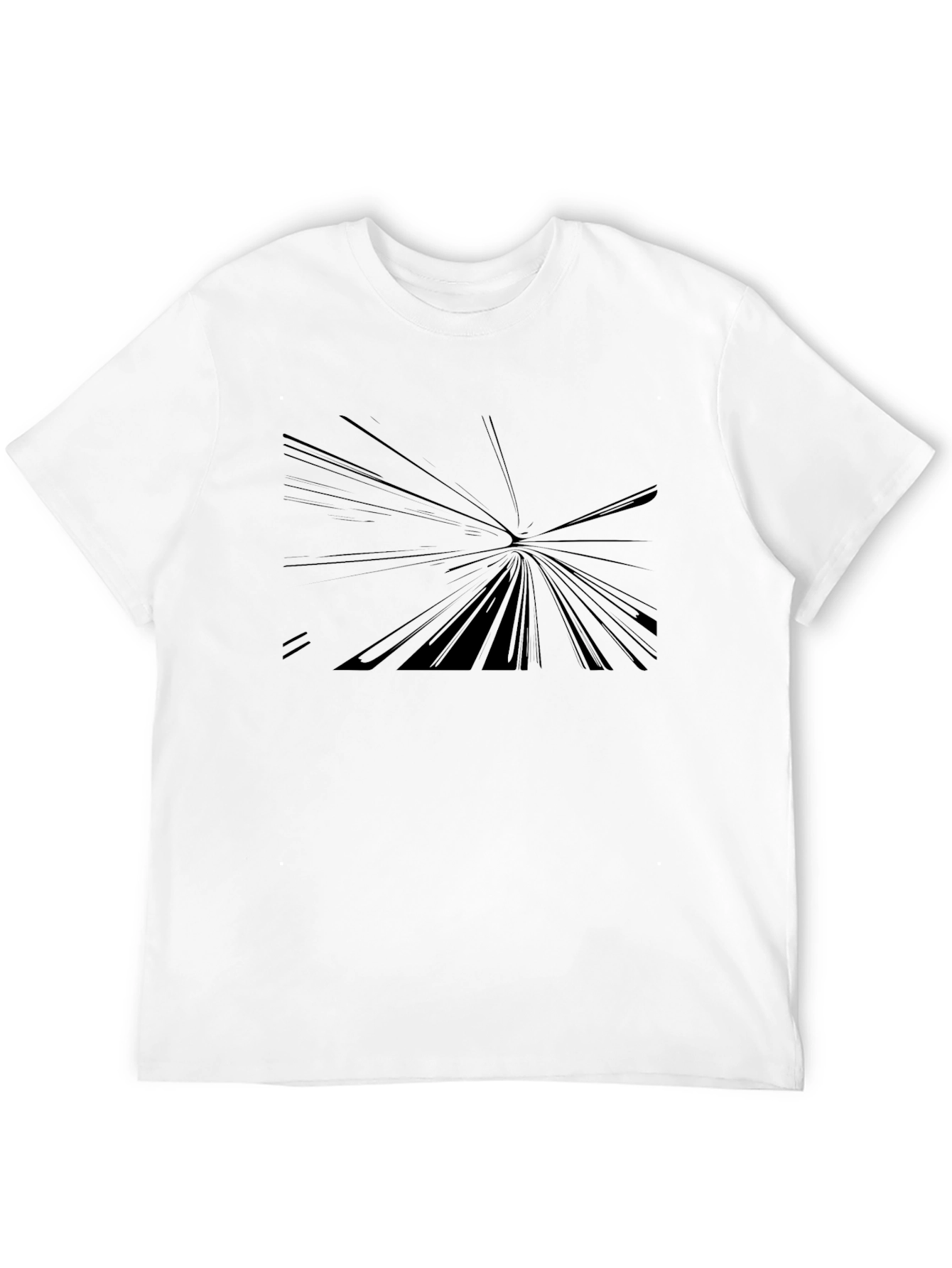 Abstract Black Graphic Tee - Modern Style