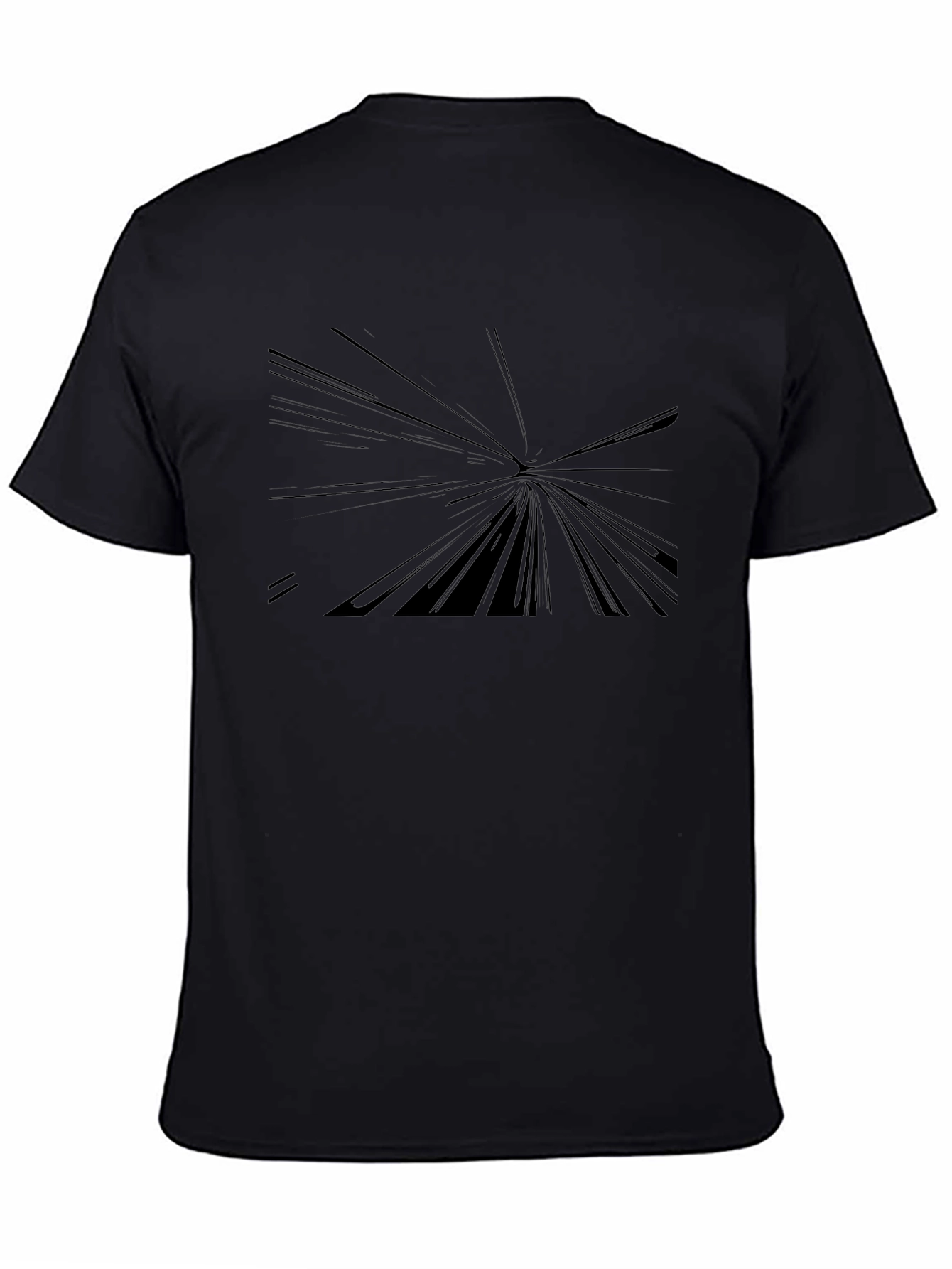 Abstract Black Graphic Tee - Modern Style