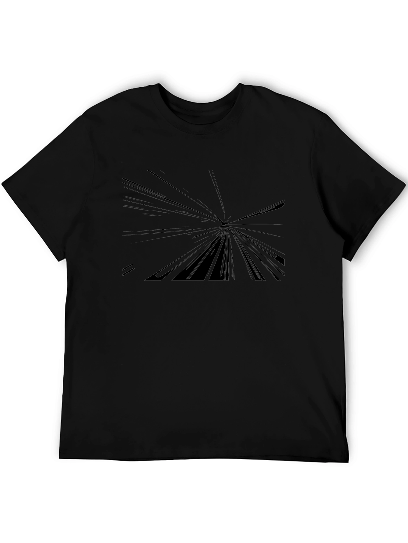 Abstract Black Graphic Tee - Modern Style