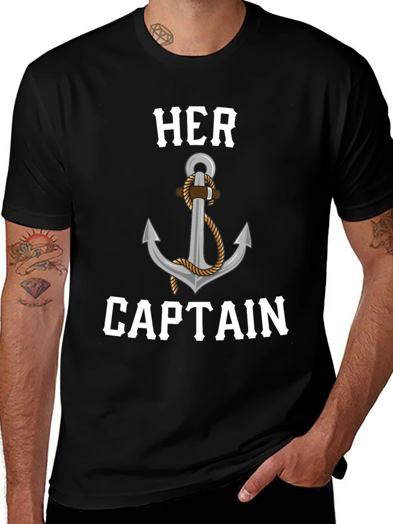 Her Captain Anchor Graphic T-Shirt