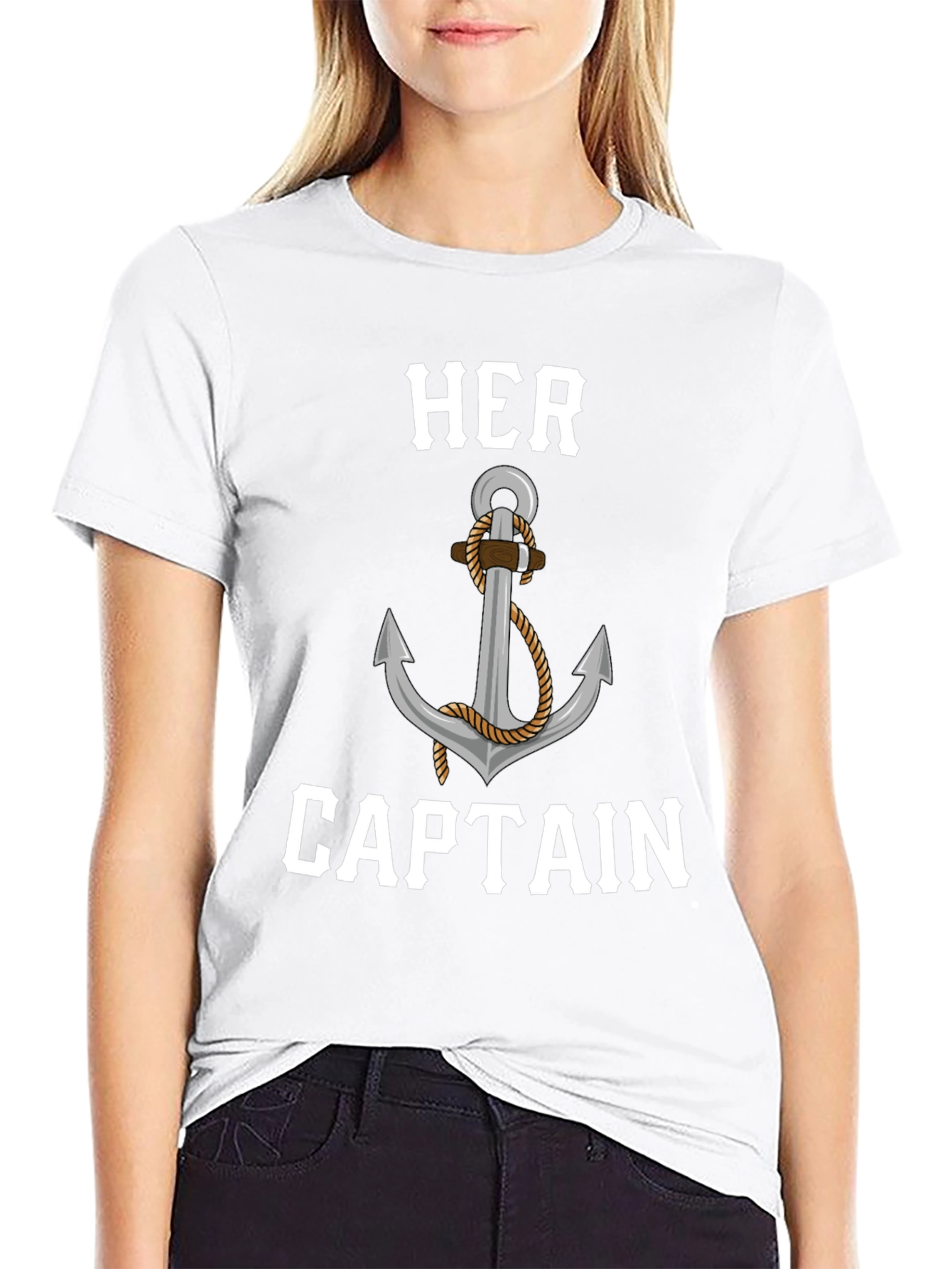 Her Captain Anchor Graphic T-Shirt