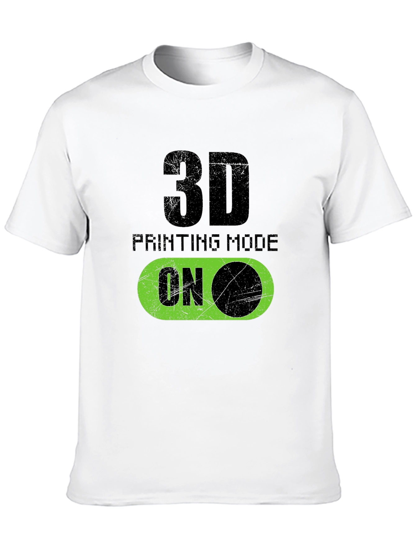 3D Printing Mode On Graphic T-Shirt