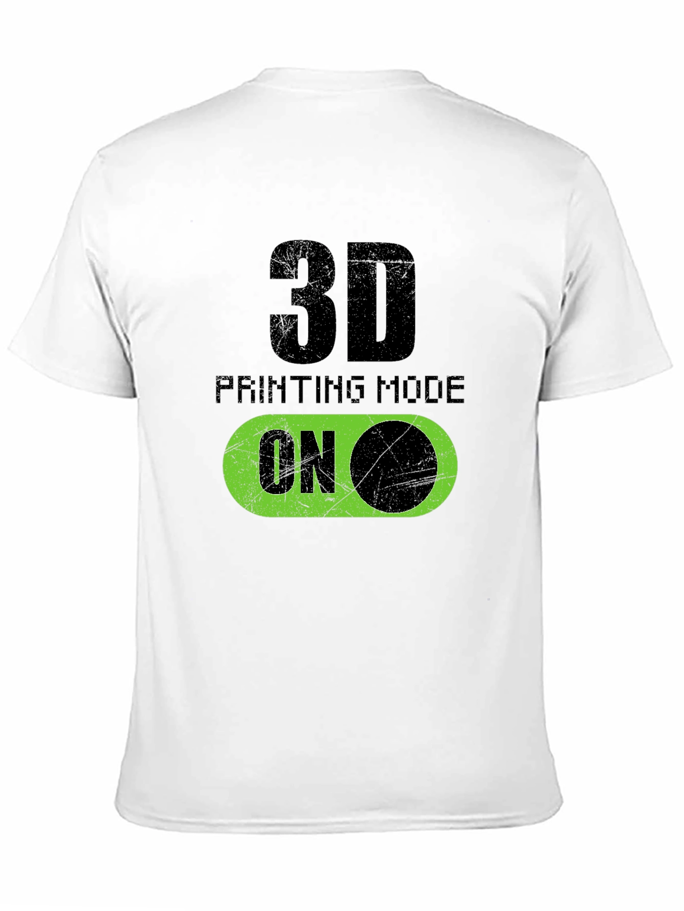 3D Printing Mode On Graphic T-Shirt