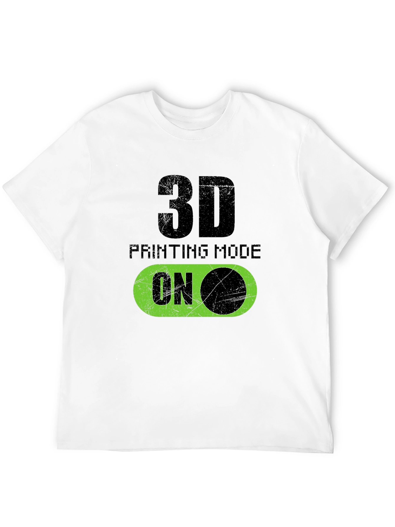 3D Printing Mode On Graphic T-Shirt