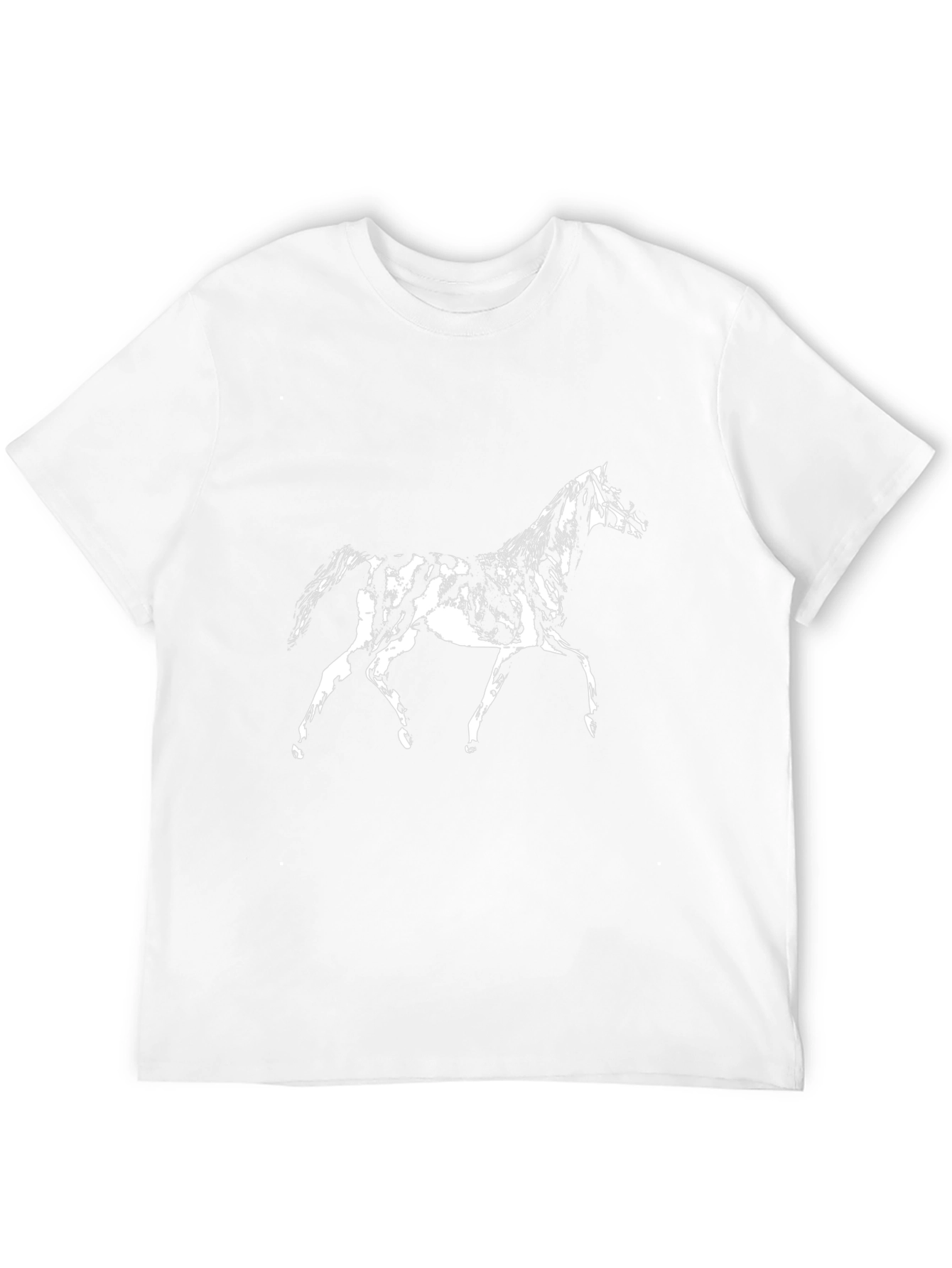 Horse Graphic Print Black T-Shirt
