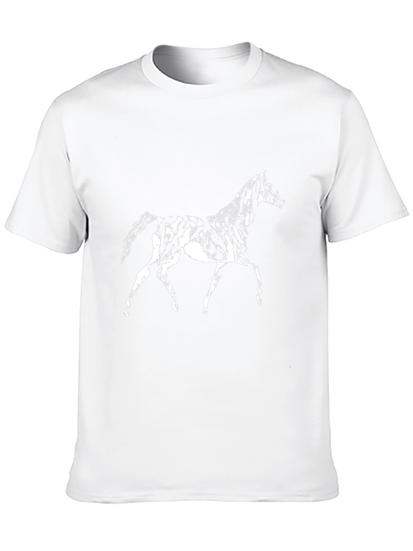 Horse Graphic Print Black T-Shirt