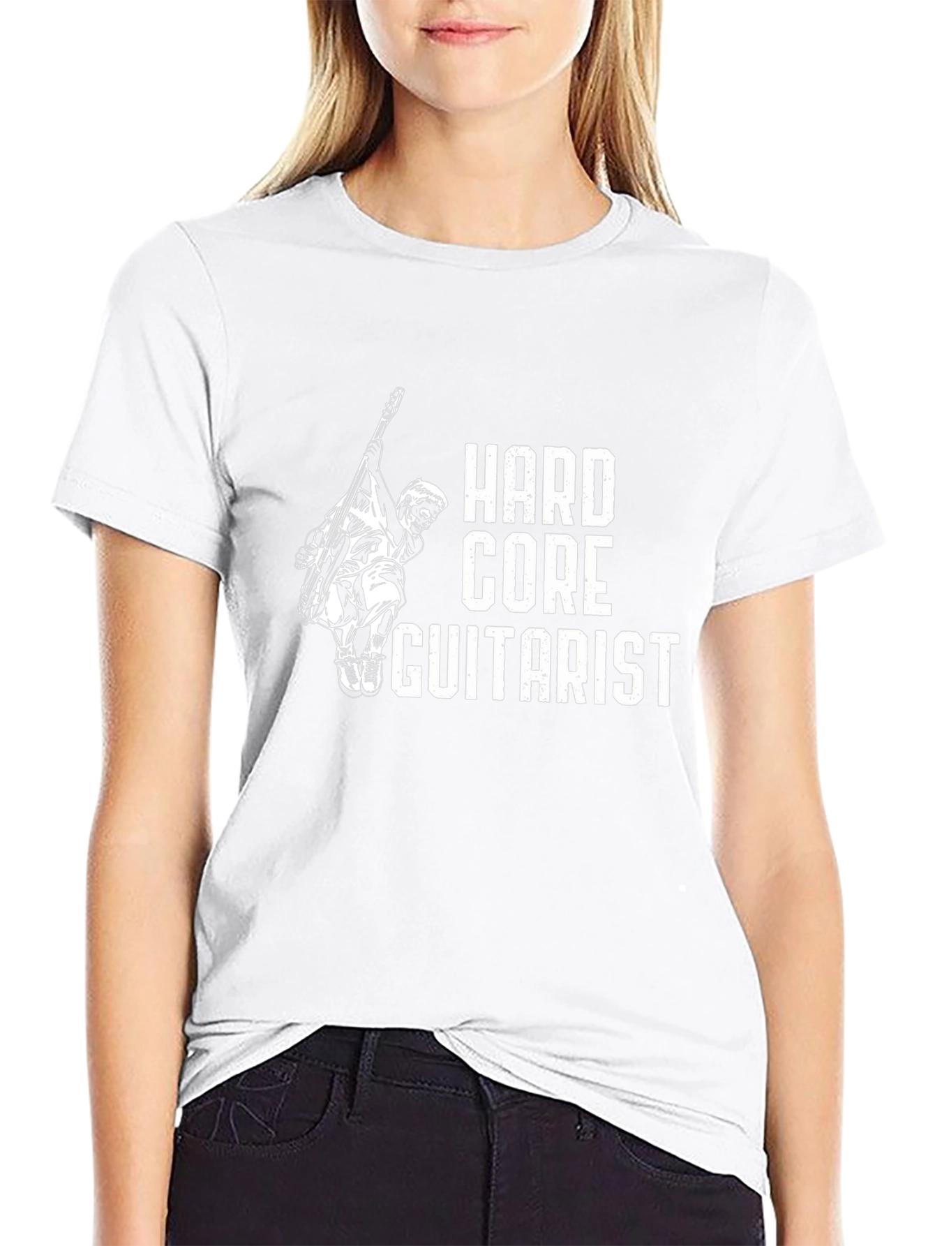 Hardcore Guitarist Black Graphic T-Shirt