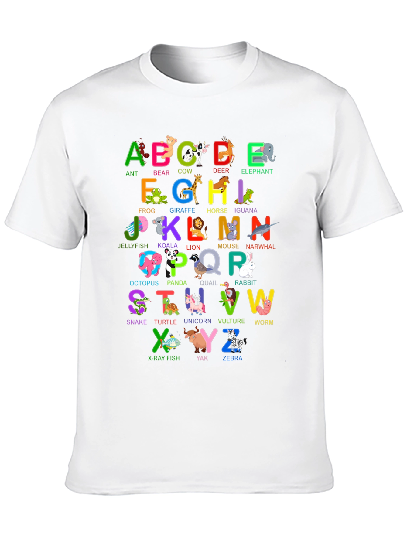 Animal Alphabet T-Shirt - Educational ABC Design