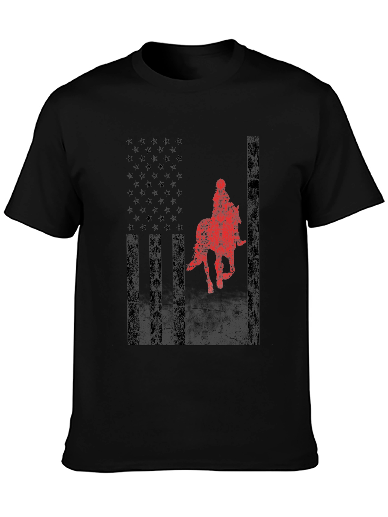 American Flag Horse Rider Graphic Tee
