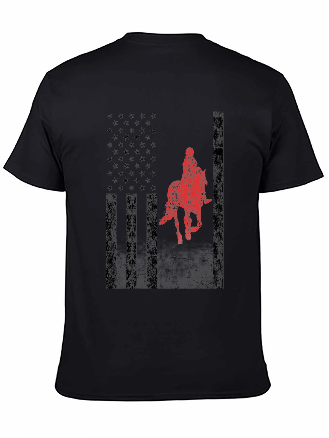 American Flag Horse Rider Graphic Tee
