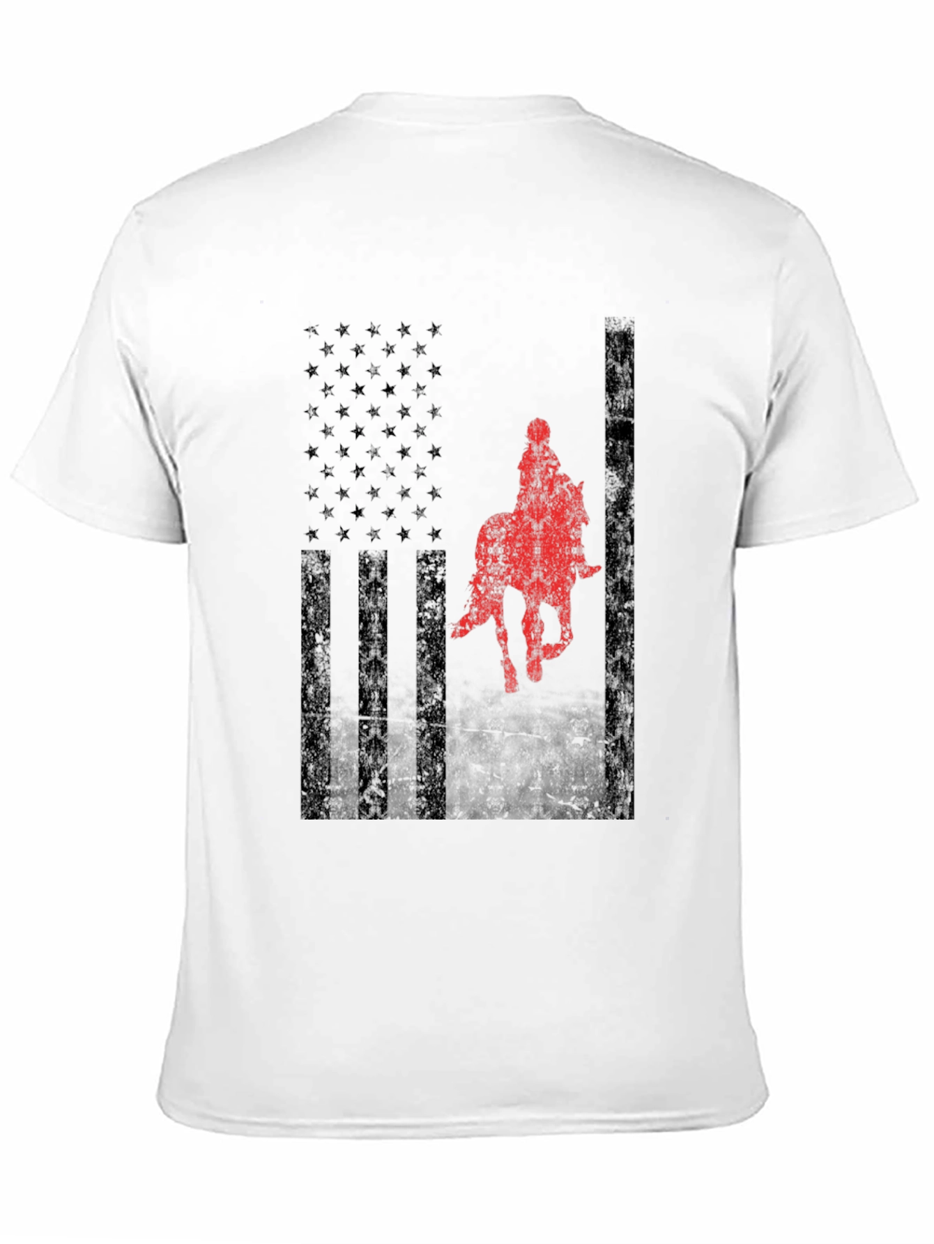 American Flag Horse Rider Graphic Tee