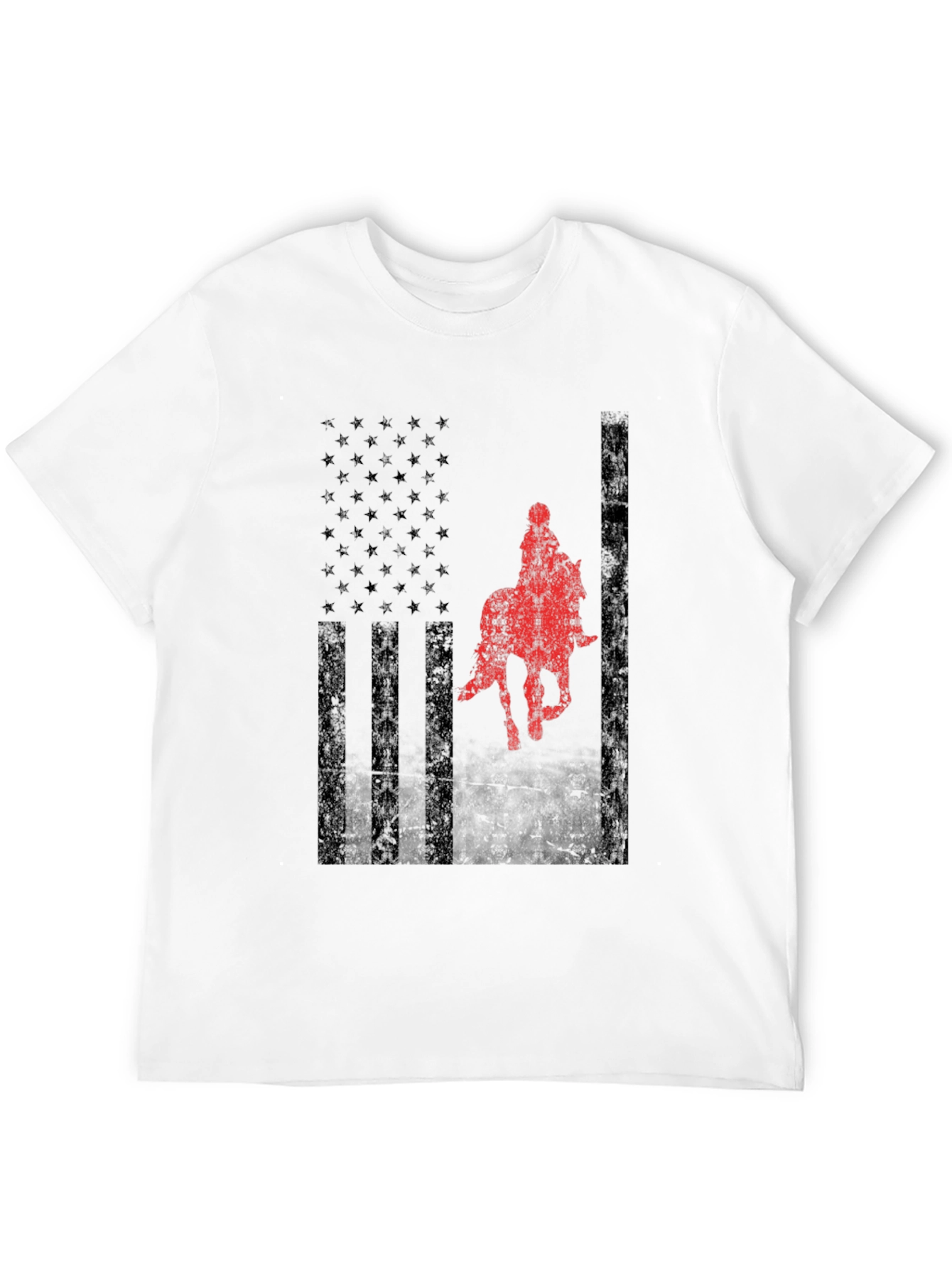 American Flag Horse Rider Graphic Tee