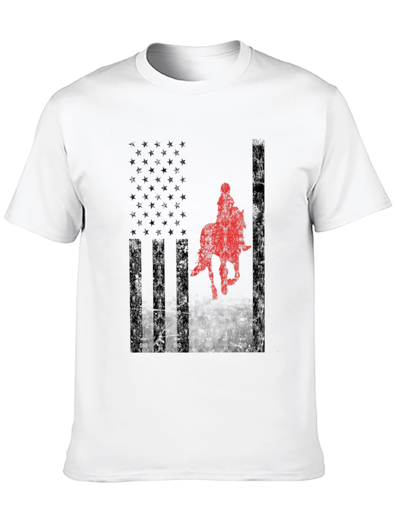 American Flag Horse Rider Graphic Tee