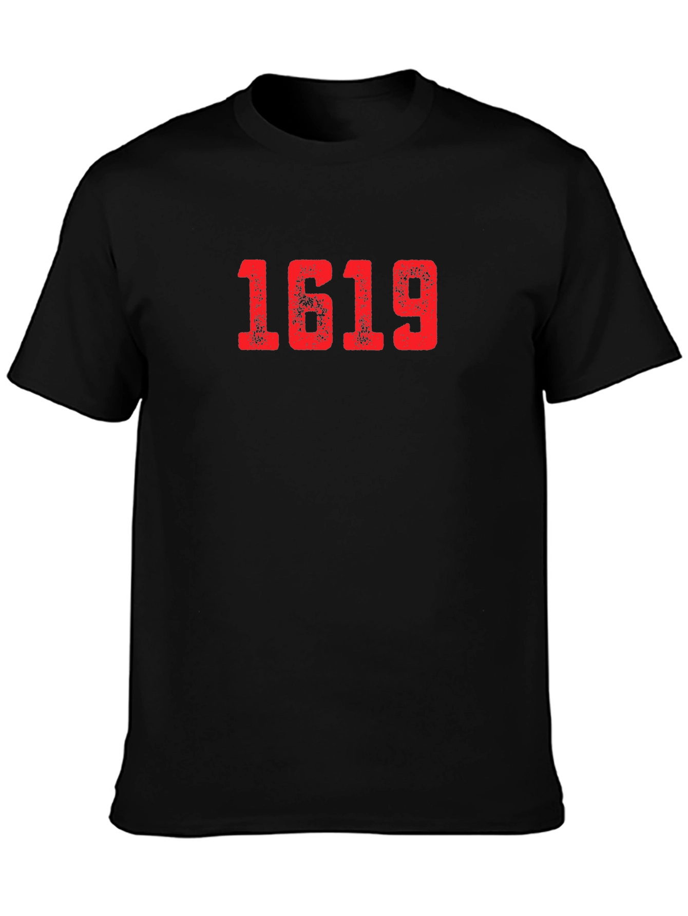 1619 Graphic Tee - Black Cotton Blend