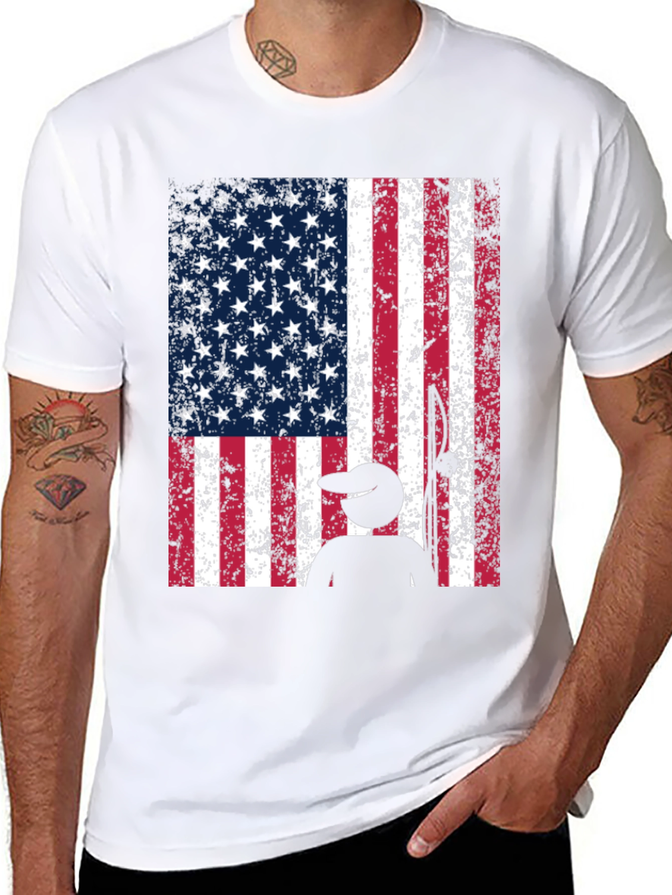 American Flag Fishing T-Shirt