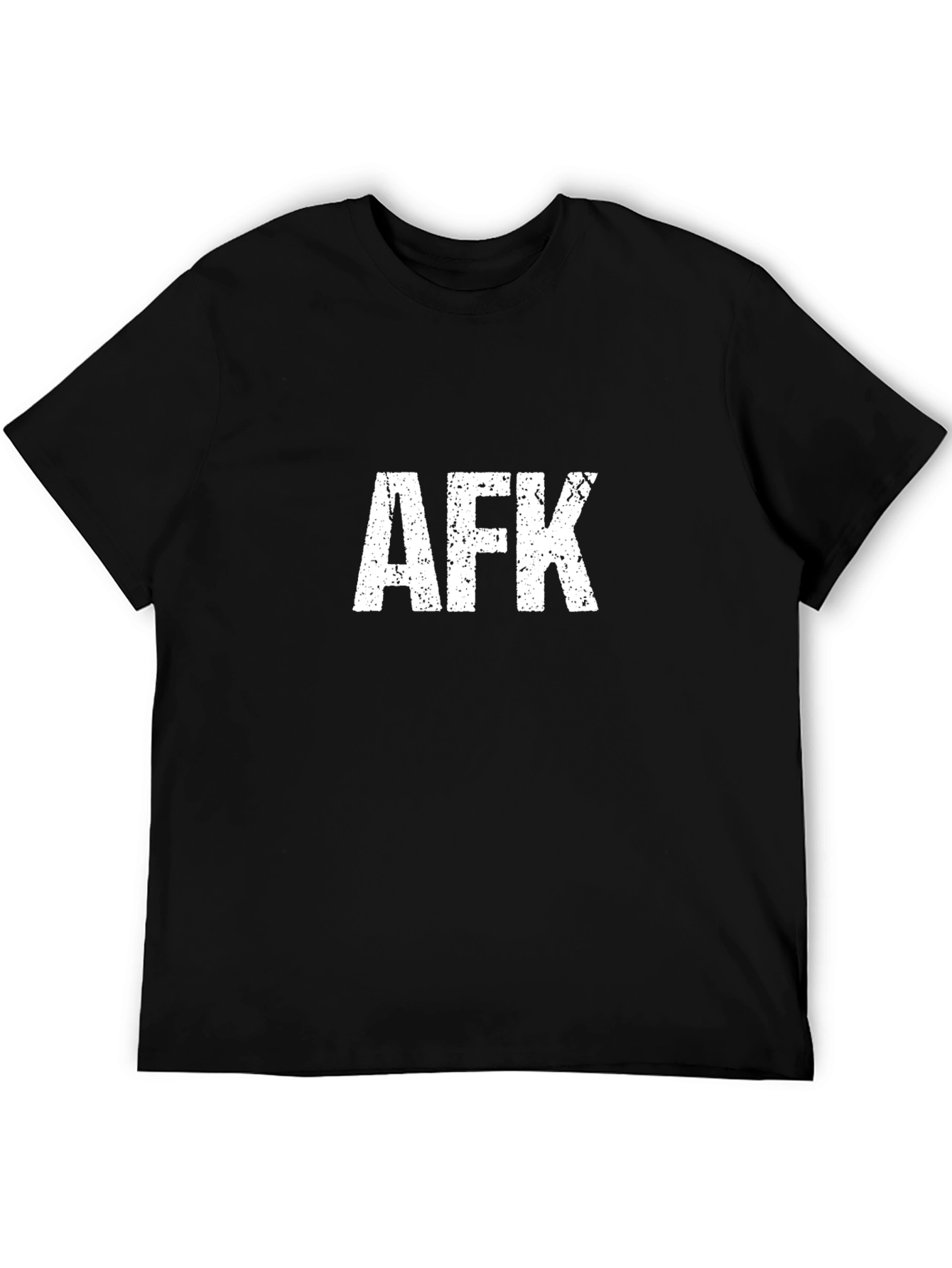 AFK Graphic Tee - Black Cotton Casual Shirt