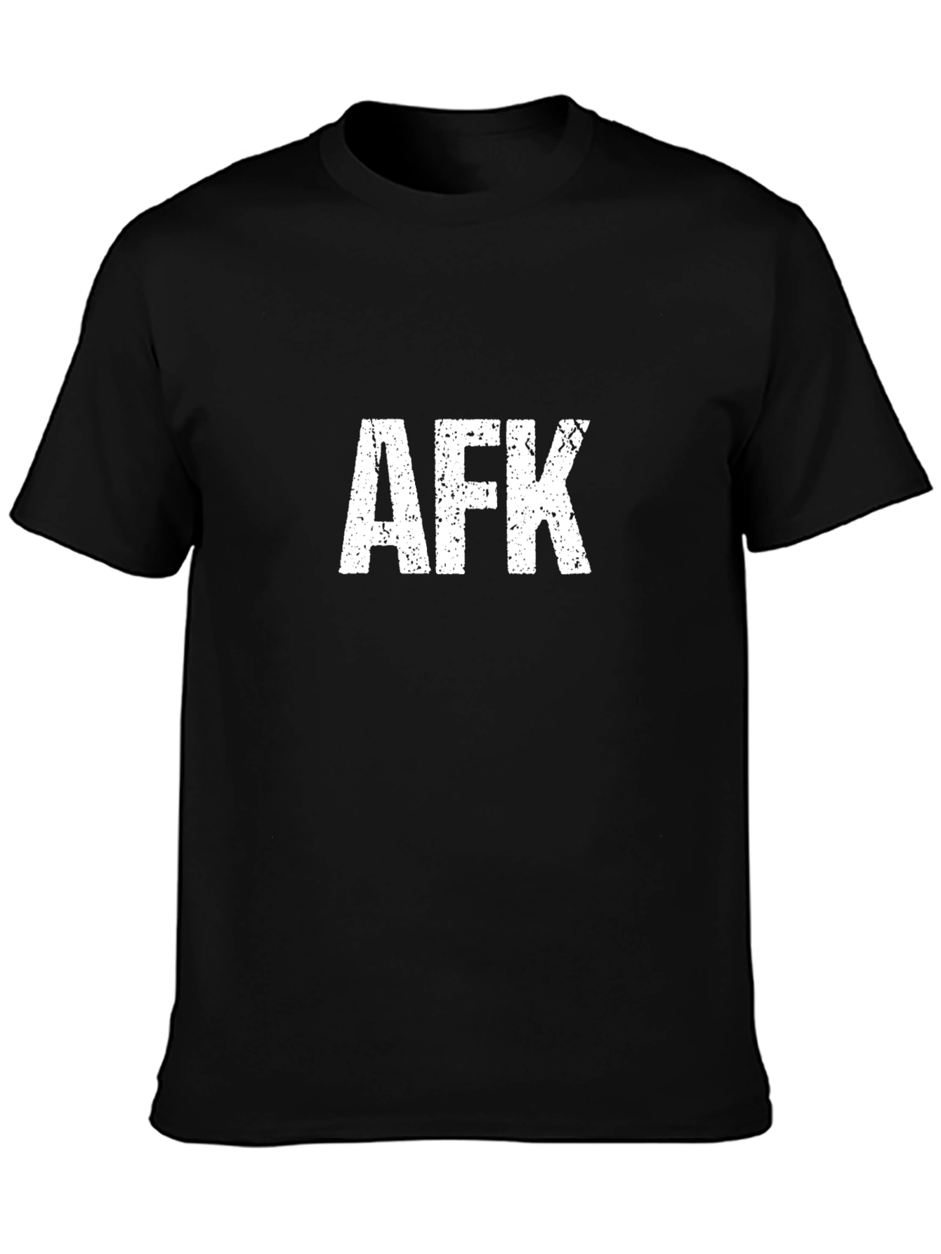 AFK Graphic Tee - Black Cotton Casual Shirt