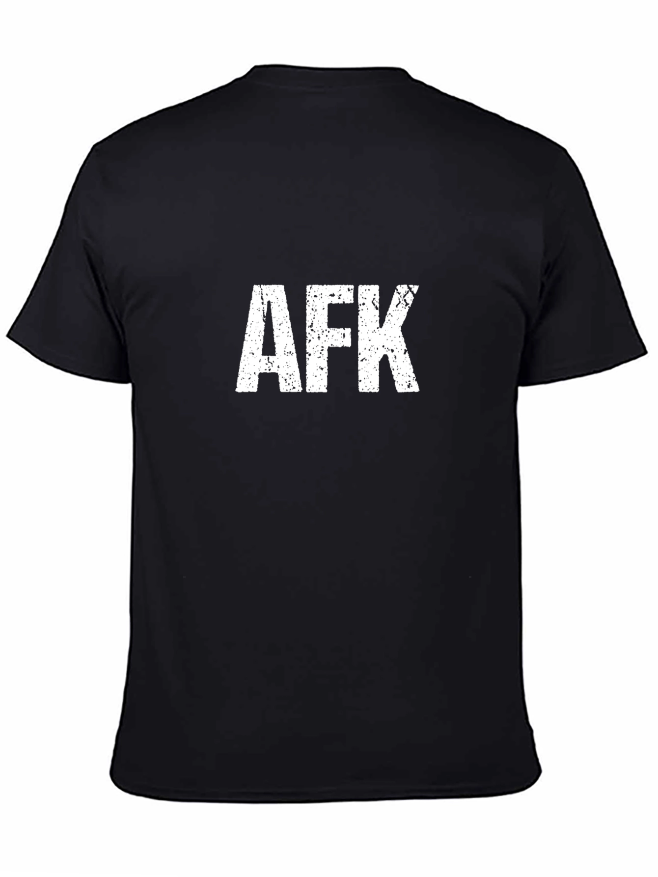 AFK Graphic Tee - Black Cotton Casual Shirt