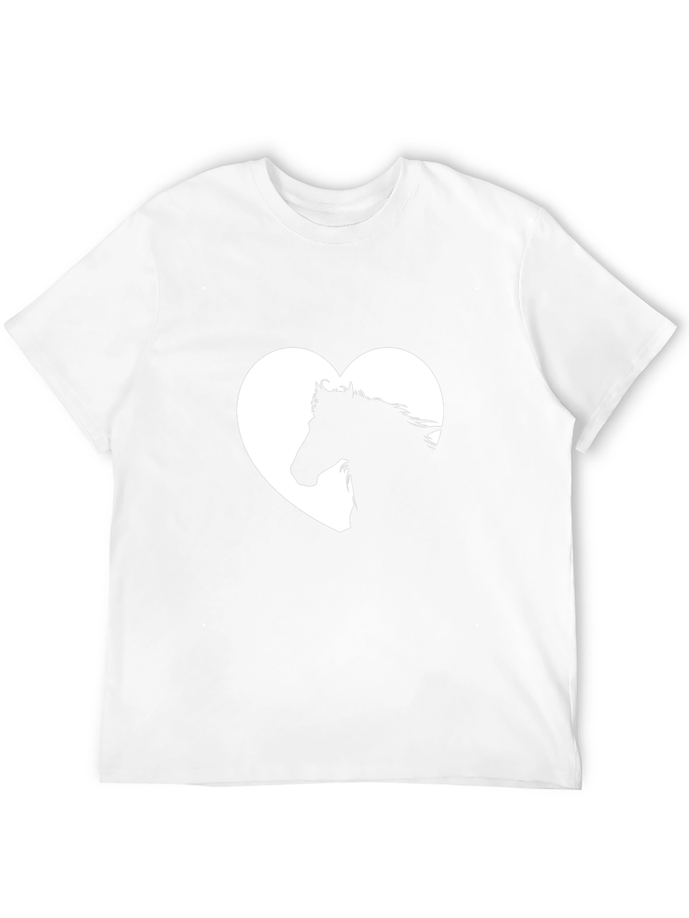Horse Lover T-Shirt: Heart Silhouette Design