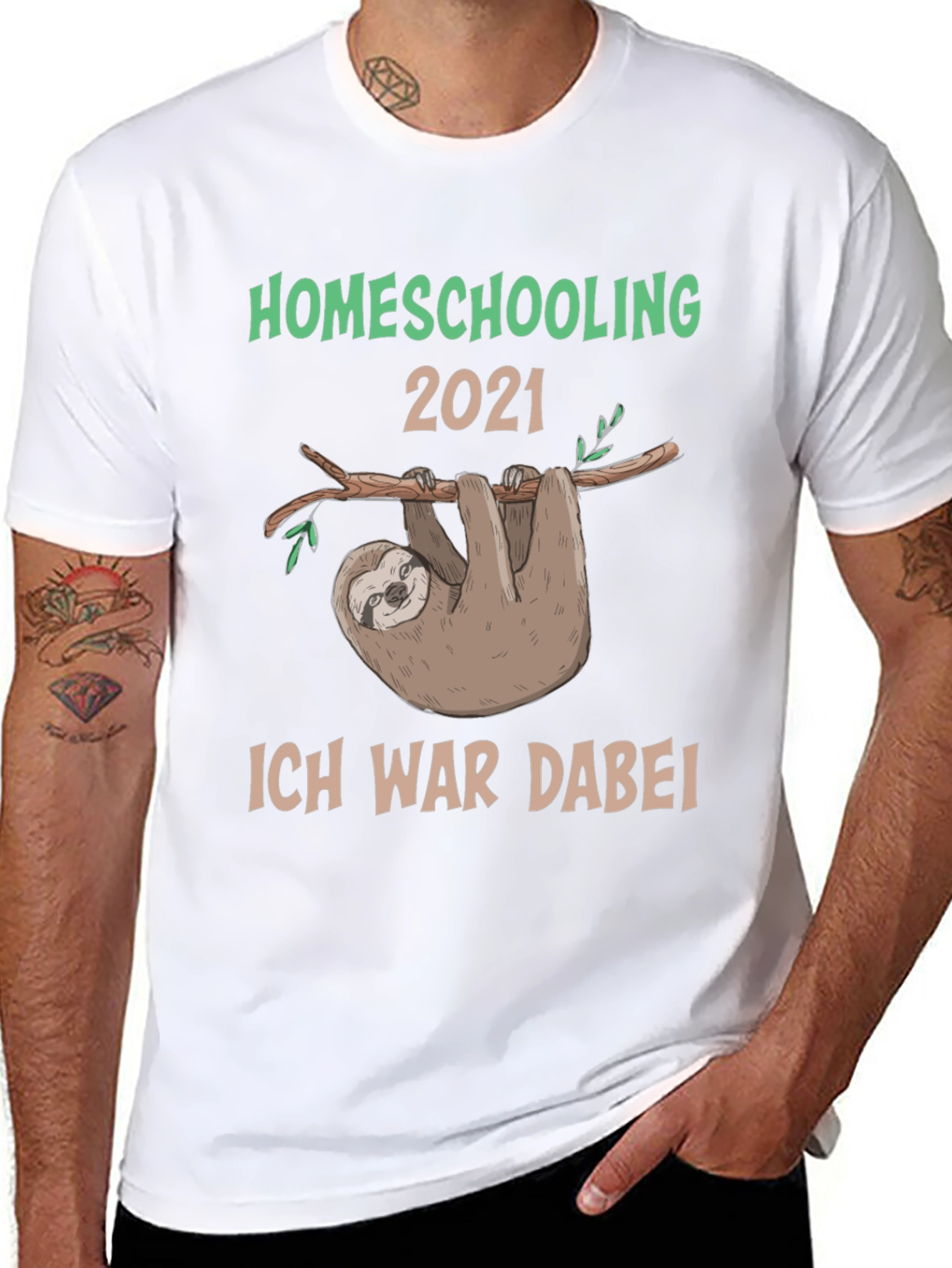 Homeschooling 2021 Sloth T-Shirt