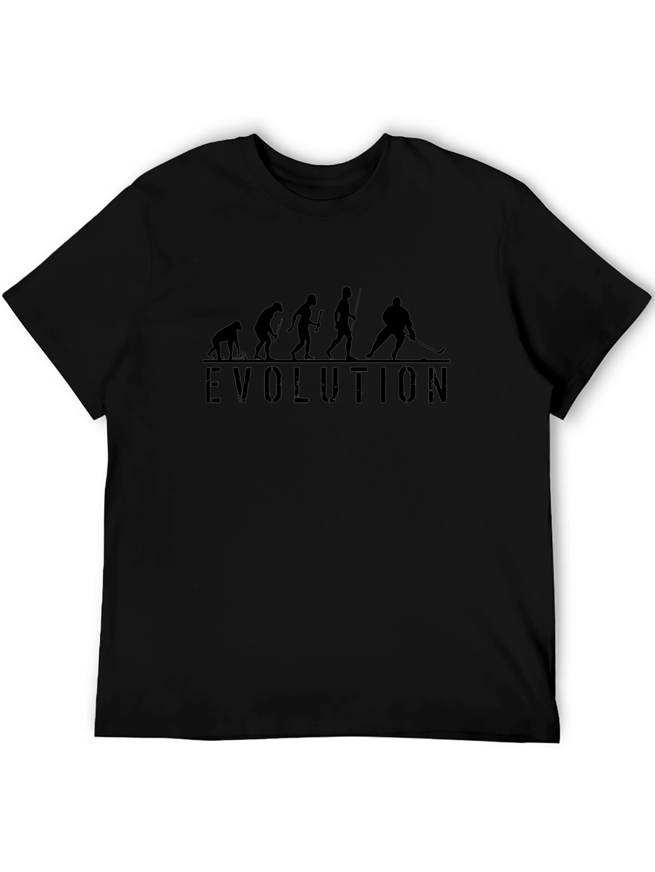 Hockey Evolution T-Shirt - Black Graphic Tee