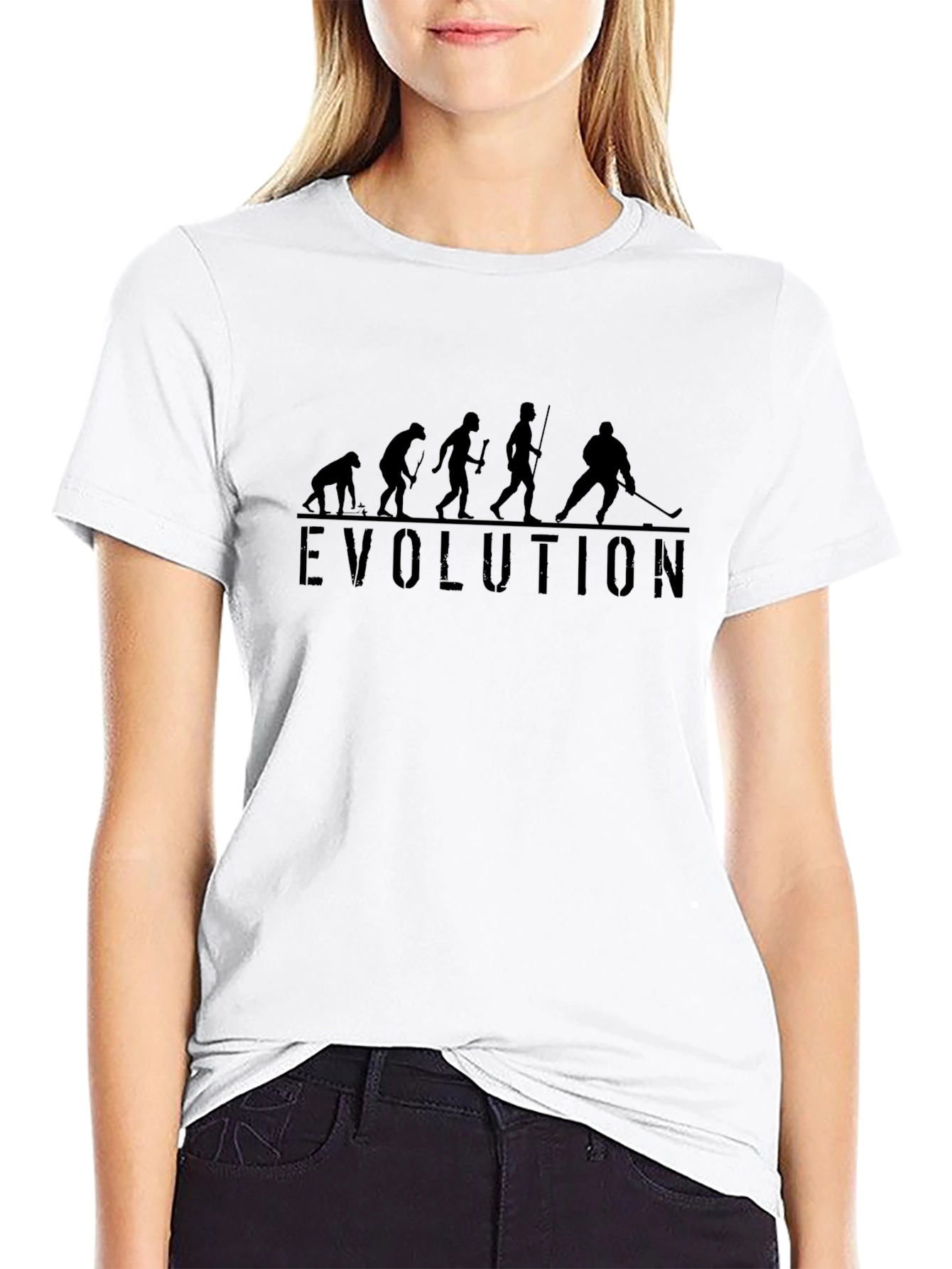 Hockey Evolution T-Shirt - Black Graphic Tee