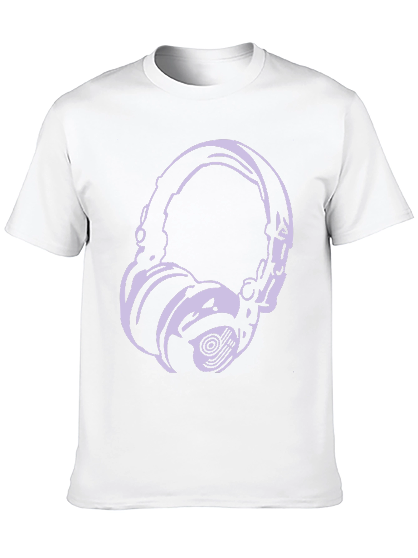 Headphone Graphic Tee - Black Casual T-Shirt
