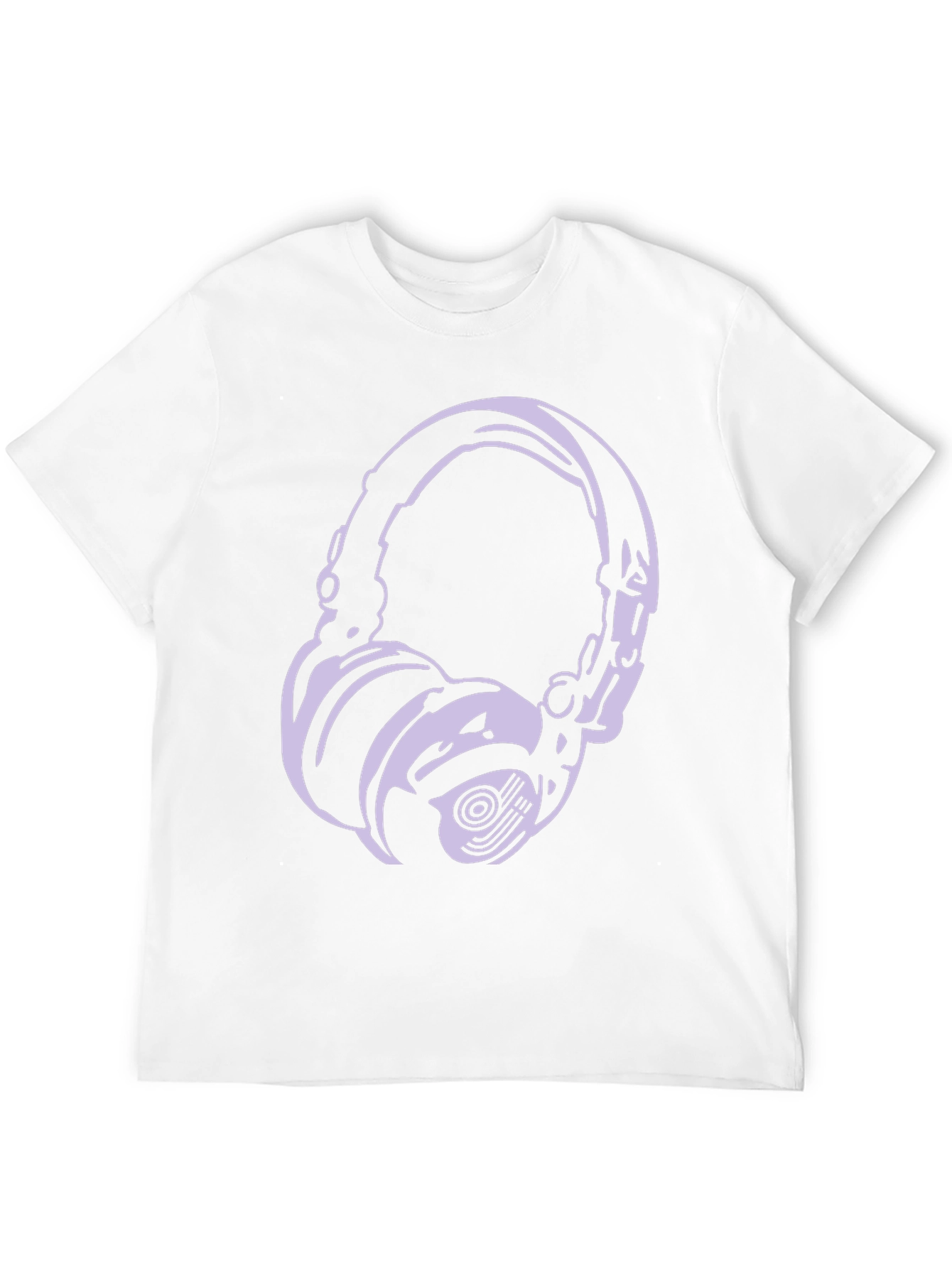 Headphone Graphic Tee - Black Casual T-Shirt