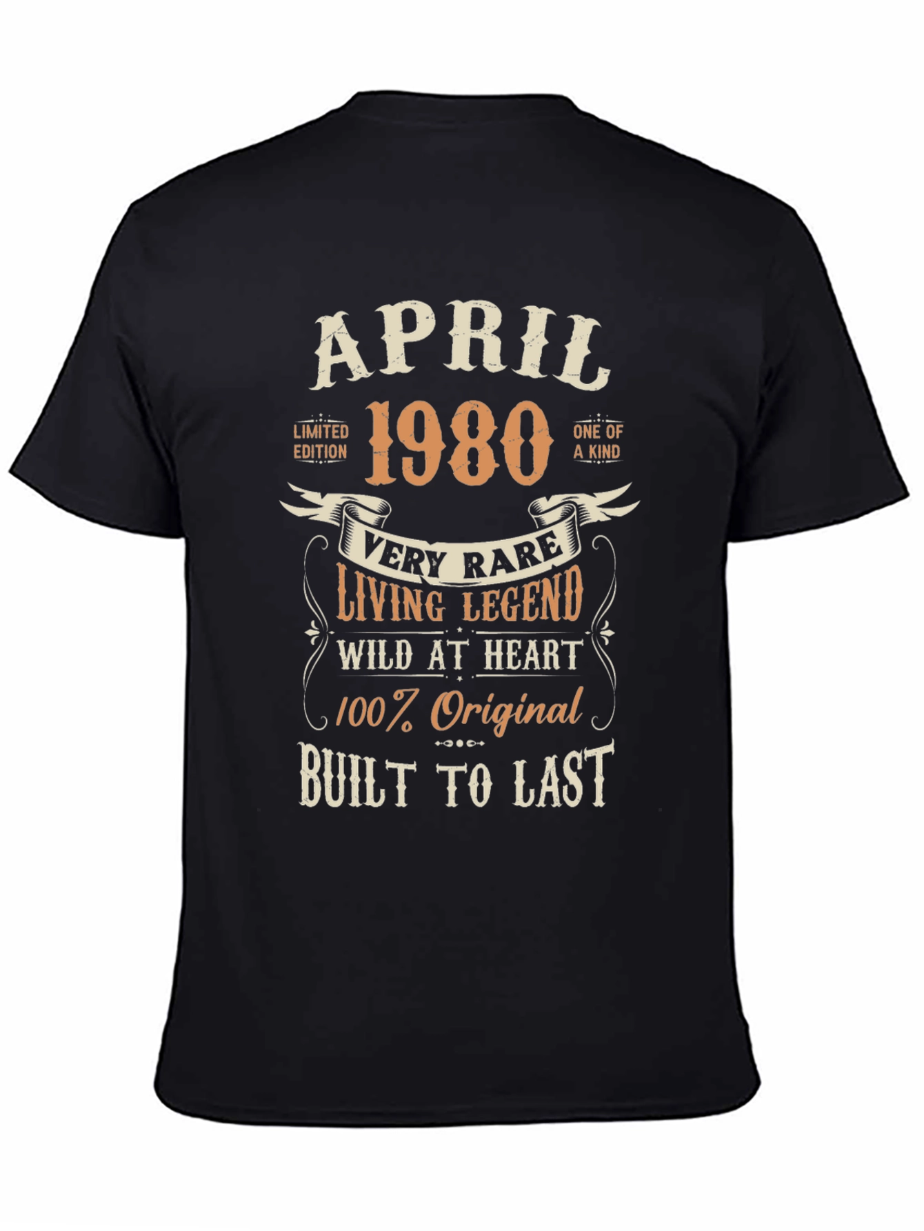 April 1980 Limited Edition Birthday T-Shirt