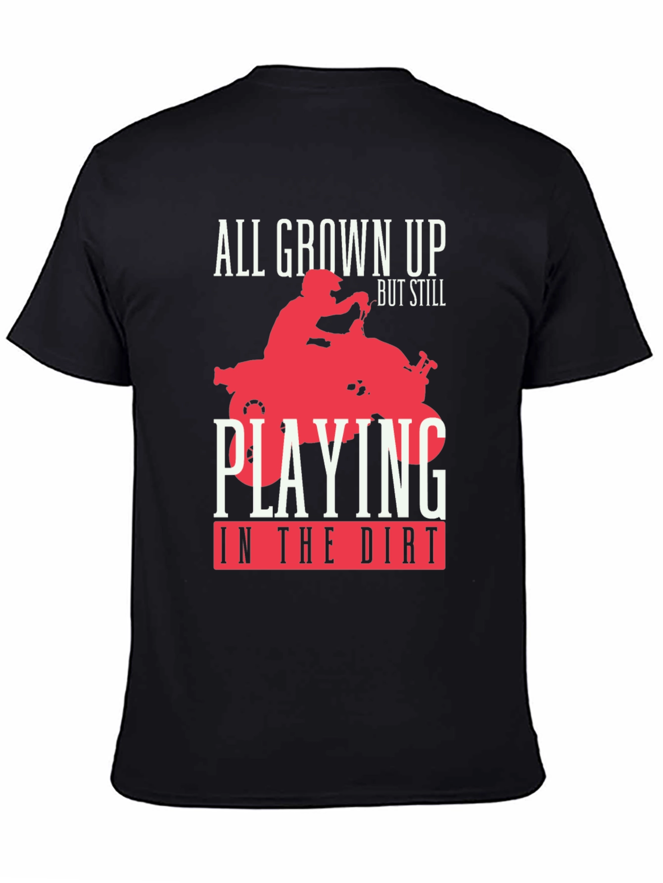 All Grown Up ATV Rider Graphic Tee - Black