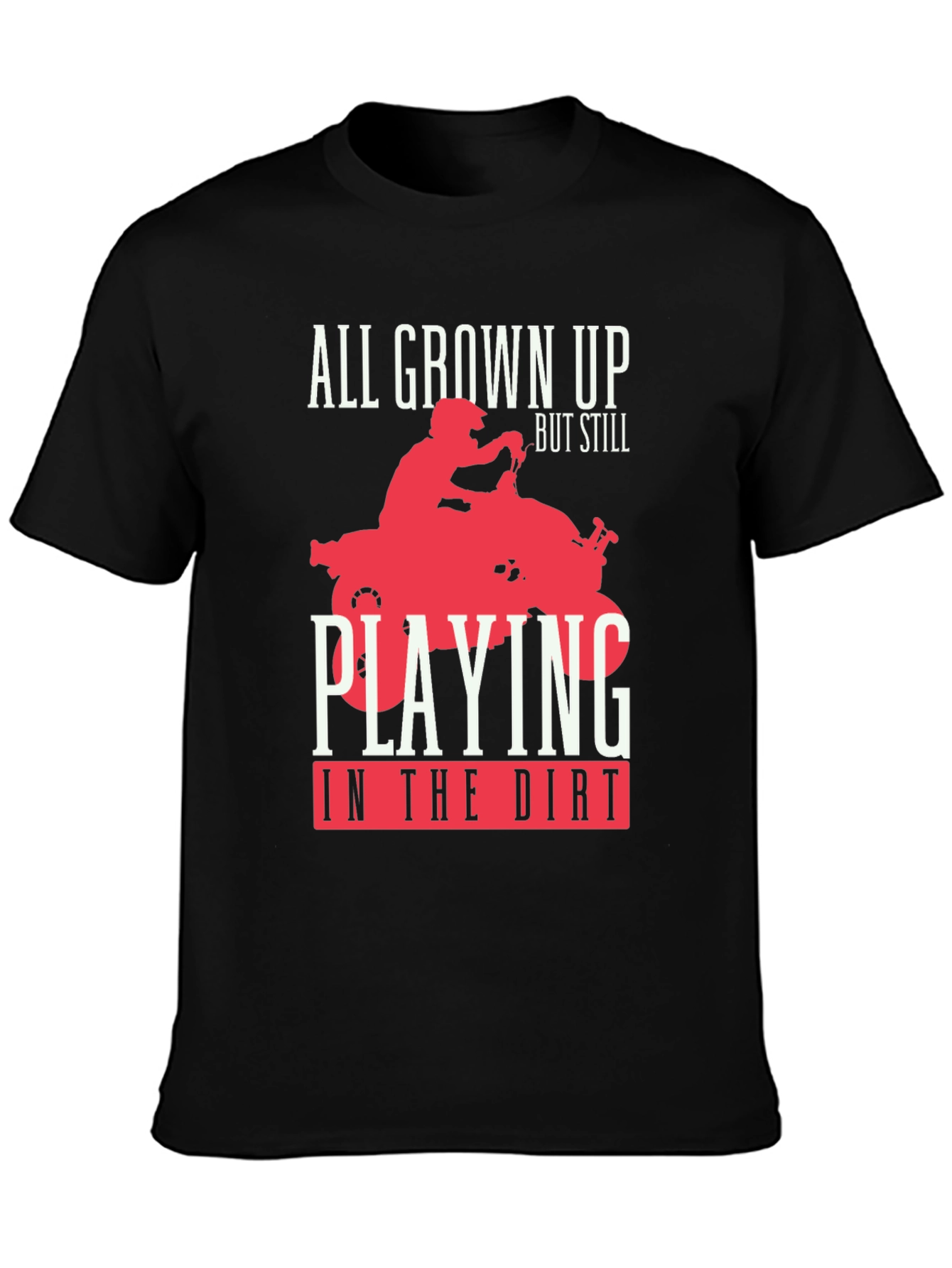 All Grown Up ATV Rider Graphic Tee - Black