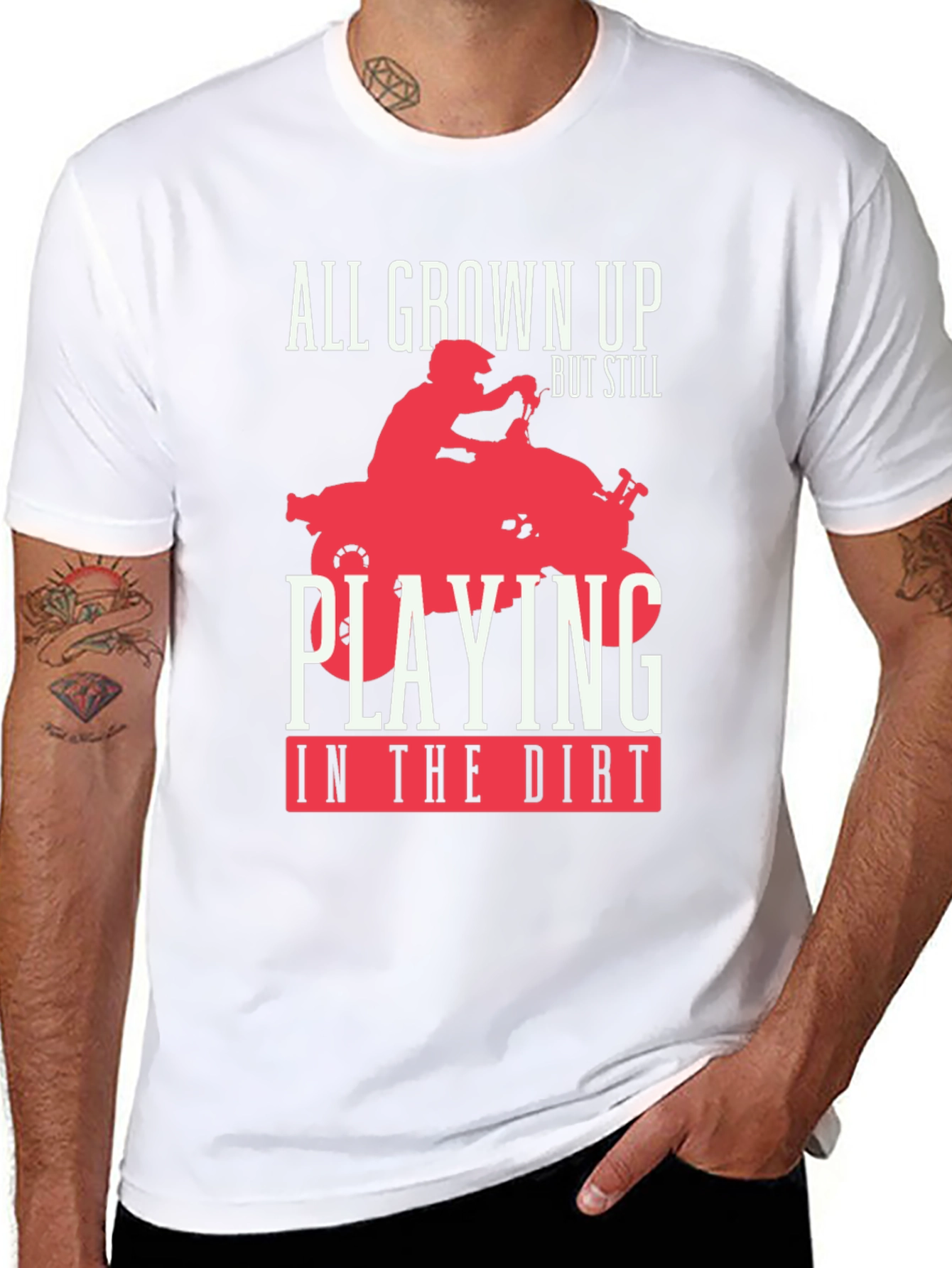 All Grown Up ATV Rider Graphic Tee - Black