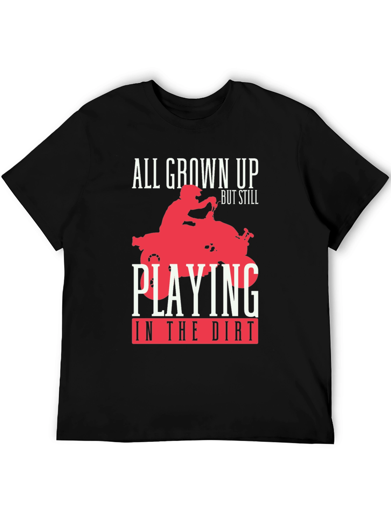 All Grown Up ATV Rider Graphic Tee - Black