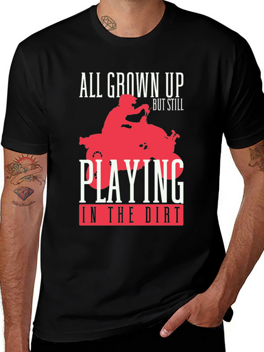 All Grown Up ATV Rider Graphic Tee - Black