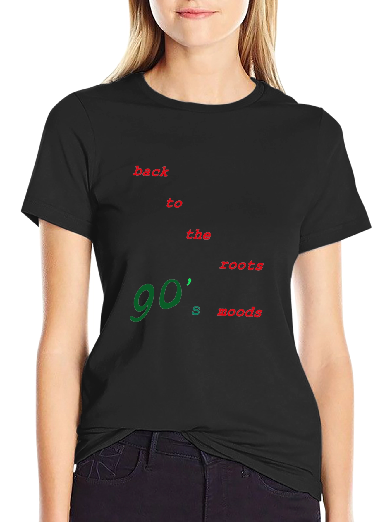 90s Moods Black T-Shirt