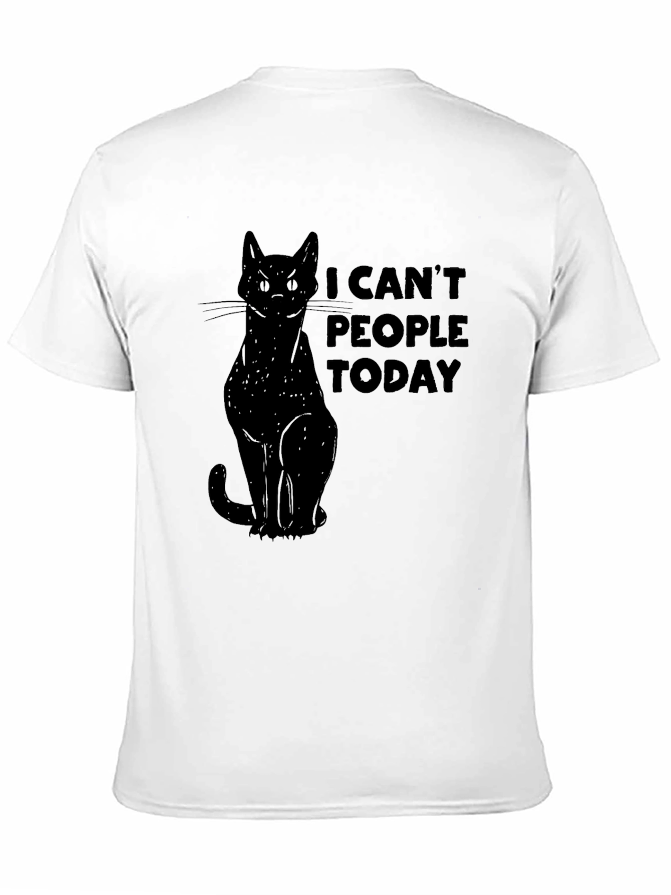 I Cant People Today Cat Graphic T-Shirt