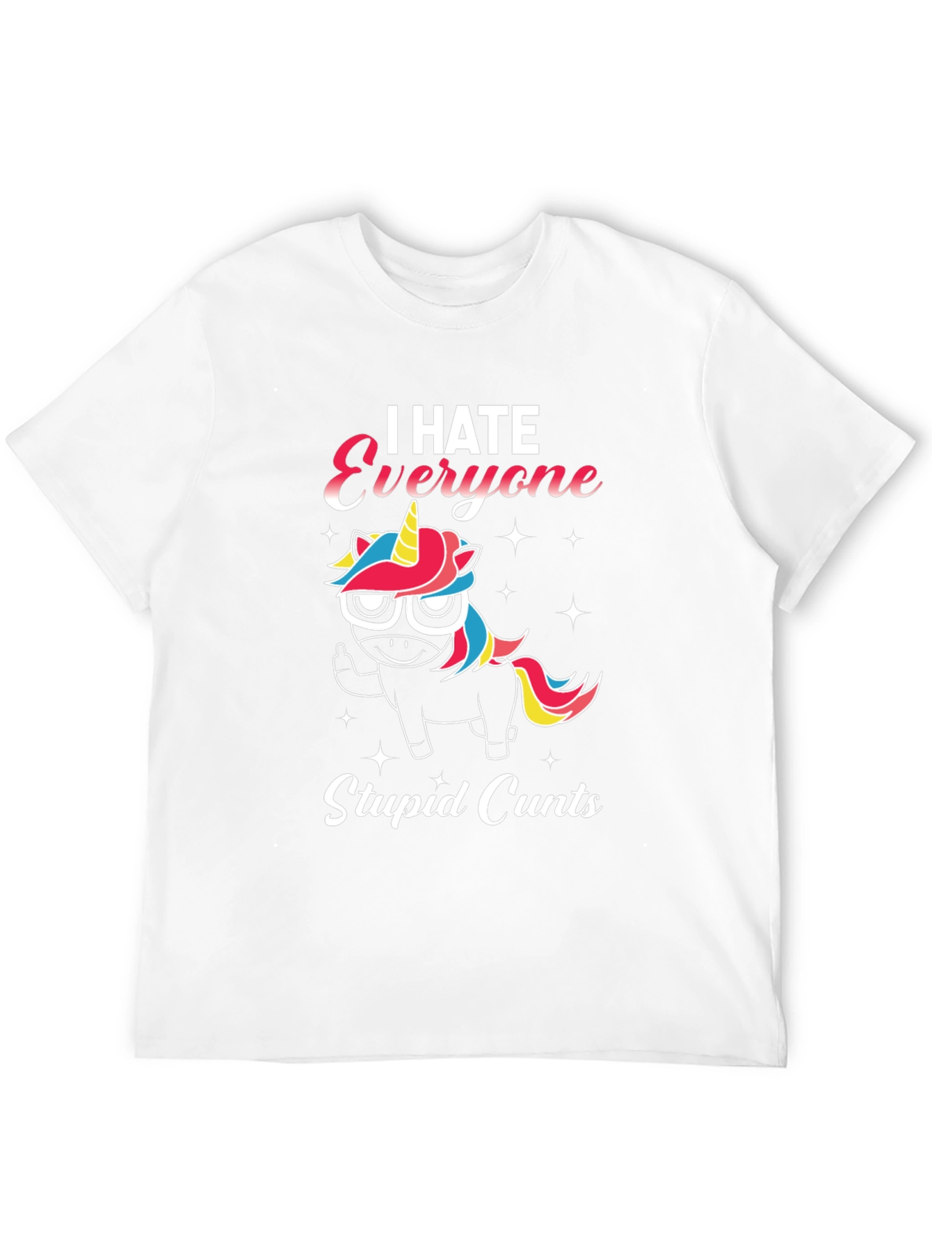 I Hate Everyone Unicorn Graphic T-Shirt