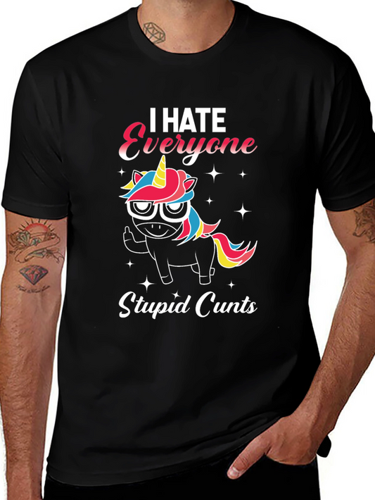 I Hate Everyone Unicorn Graphic T-Shirt
