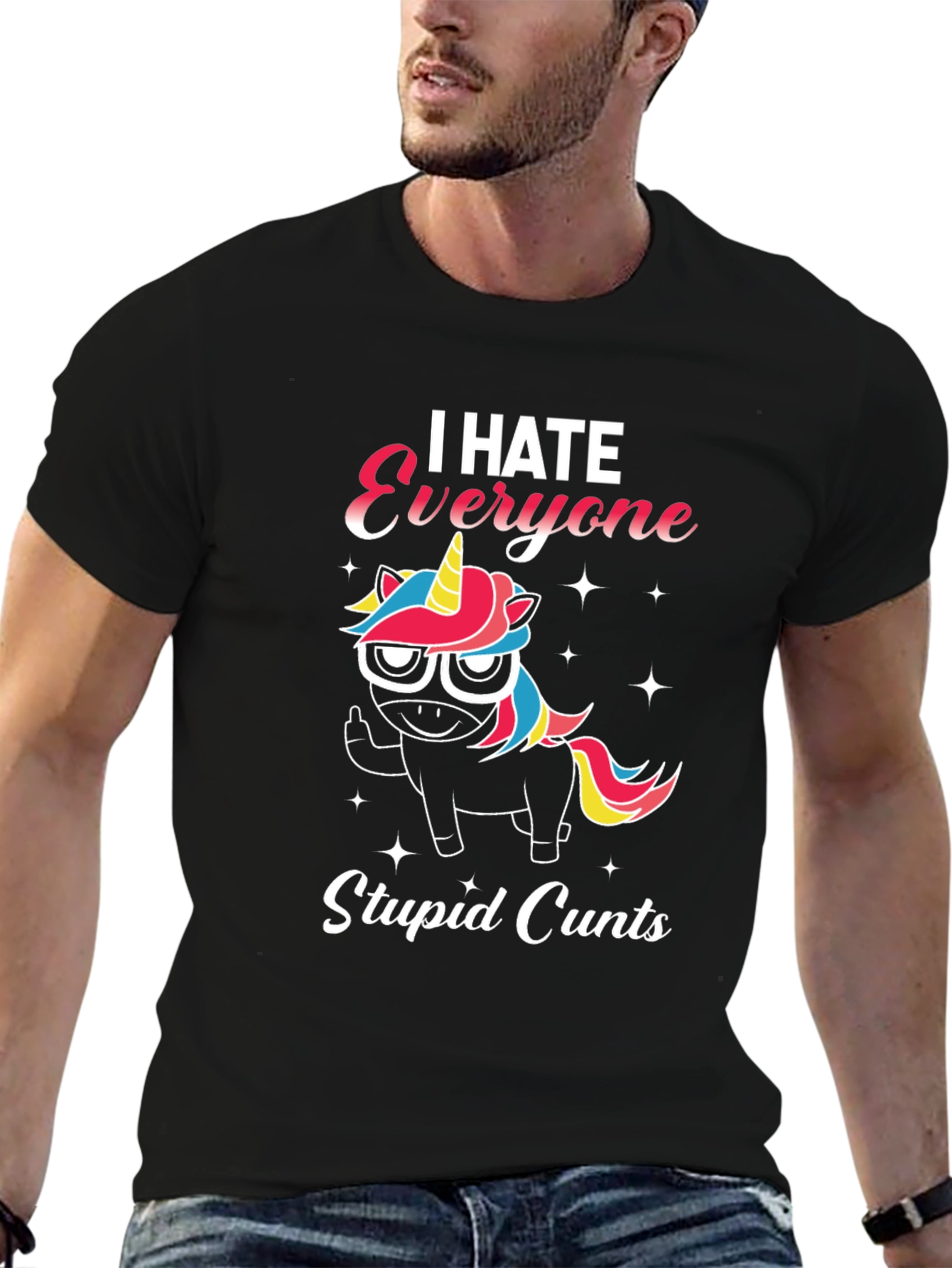 I Hate Everyone Unicorn Graphic T-Shirt
